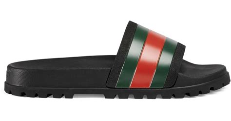 gucci web slide black|gucci slides clearance.